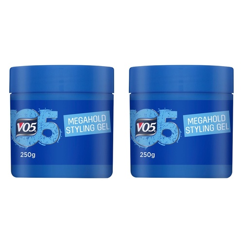 VO5 Styling Hair Gel Tub Mega Hold 250g Pack of 2
