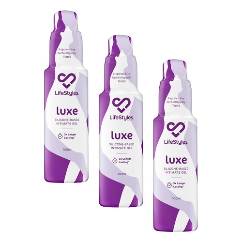 LifeStyles Luxe Silicone Lubricant 100mL Pack of 3
