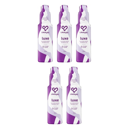 LifeStyles Luxe Silicone Lubricant 100mL Pack of 5