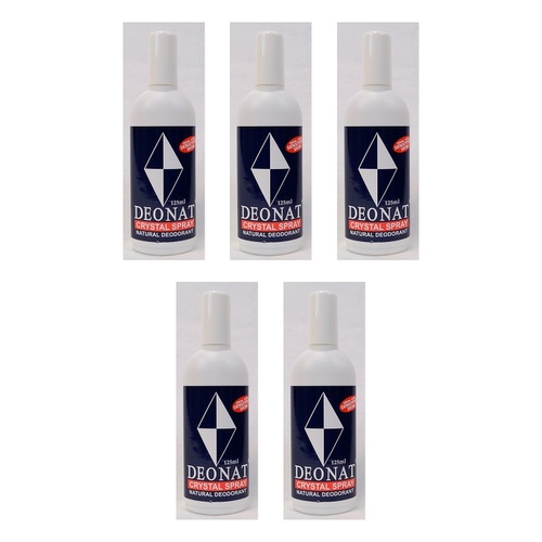 Deonat Crystal Deodorant Spray 125mL Pack of 5