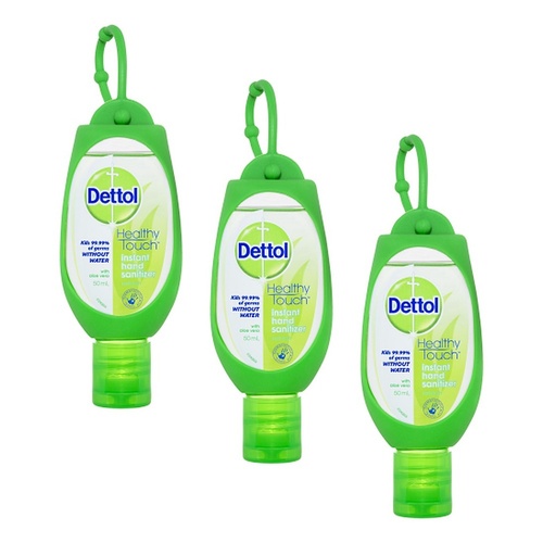 Dettol Healthy Touch Instant Hand Sanitiser Clip-On 50mL Pack of 3