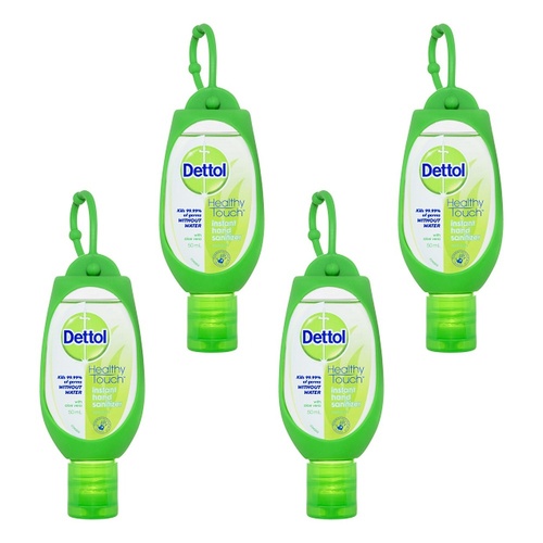 Dettol Healthy Touch Instant Hand Sanitiser Clip-On 50mL Pack of 4