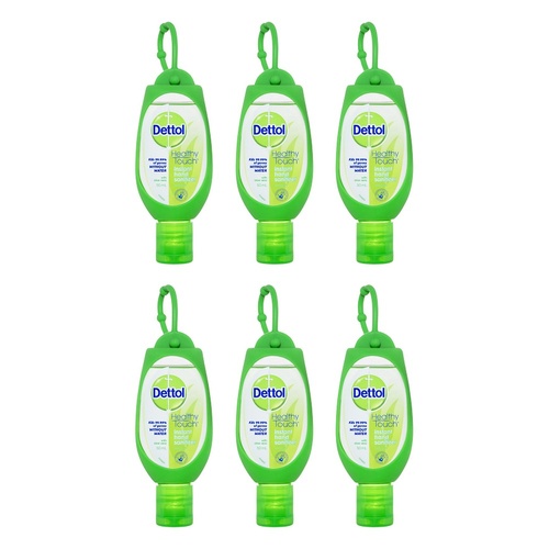 Dettol Healthy Touch Instant Hand Sanitiser Clip-On 50mL Pack of 6