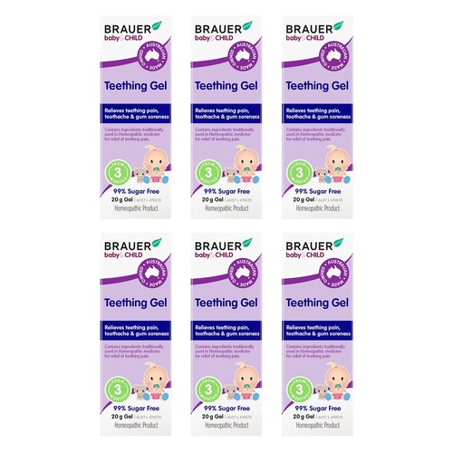 Brauer Baby & Child Teething Gel 20g Pack of 6