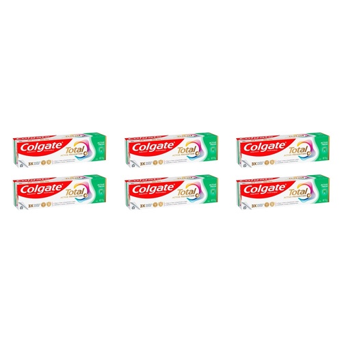 Colgate Total Active Prevention+ Active Fresh Toothpaste 115g Pack of 6