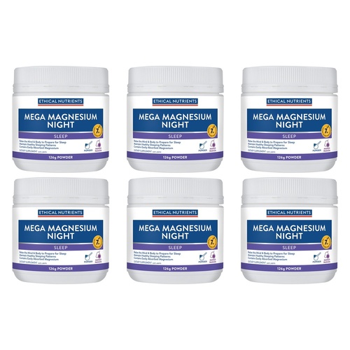 Ethical Nutrients Mega Magnesium Night 126g Pack of 6