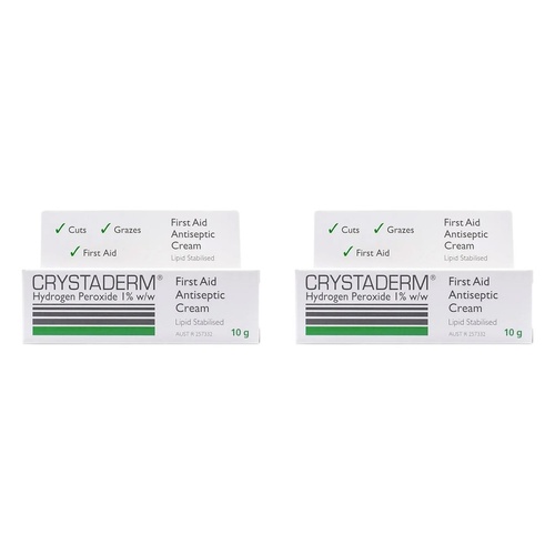 Crystaderm First Aid Antiseptic Cream 10g Pack of 2