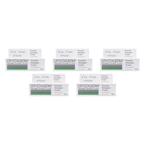 Crystaderm First Aid Antiseptic Cream 10g Pack of 5