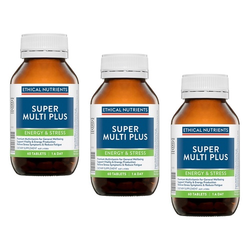 Ethical Nutrients Super Multi Plus 60 Tablets Pack of 3