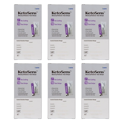 CareSens KetoSens Test Strips 10 Pack Bundle of 6