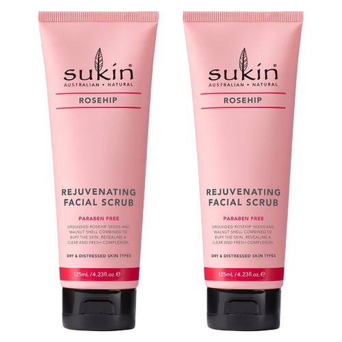 Sukin Rosehip Facial Scrub 125mL x 6 Bundle of 2