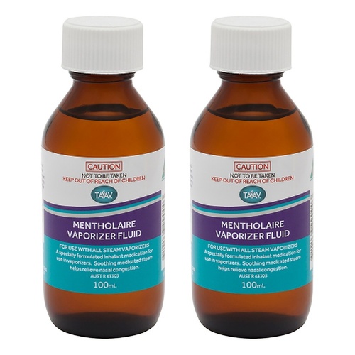 TAAV Mentholaire Vaporiser Fluid 100mL Pack of 2