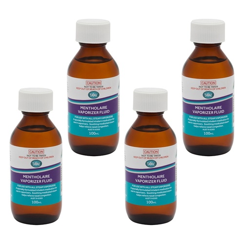 TAAV Mentholaire Vaporiser Fluid 100mL Pack of 4