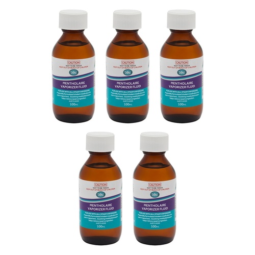 TAAV Mentholaire Vaporiser Fluid 100mL Pack of 5