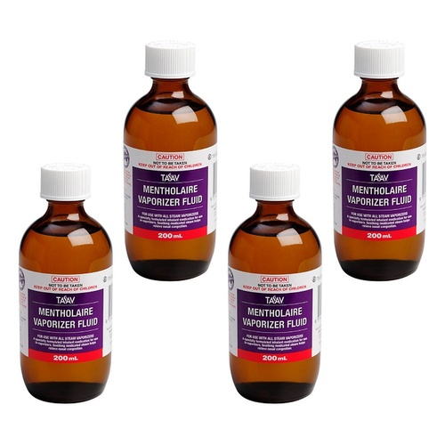 TAAV Mentholaire Vaporiser Fluid 200mL Pack of 4