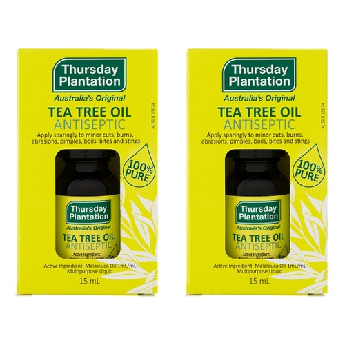 Thursday Plantation 100% Pure Tea Tree Oil 15mL Pack of 2