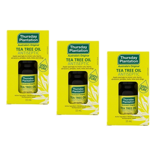 Thursday Plantation 100% Pure Tea Tree Oil 15mL Pack of 3