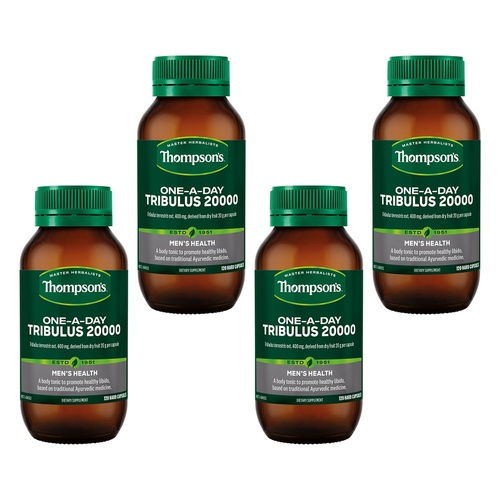 Thompson's One-A-Day Tribulus 20000 120 Capsules Pack of 4