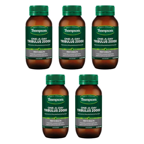 Thompson's One-A-Day Tribulus 20000 120 Capsules Pack of 5