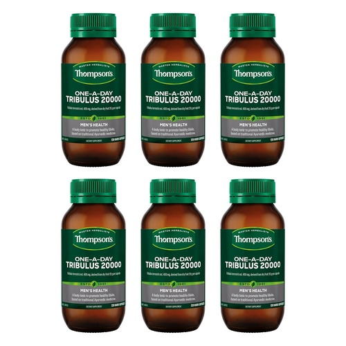 Thompson's One-A-Day Tribulus 20000 120 Capsules Pack of 6