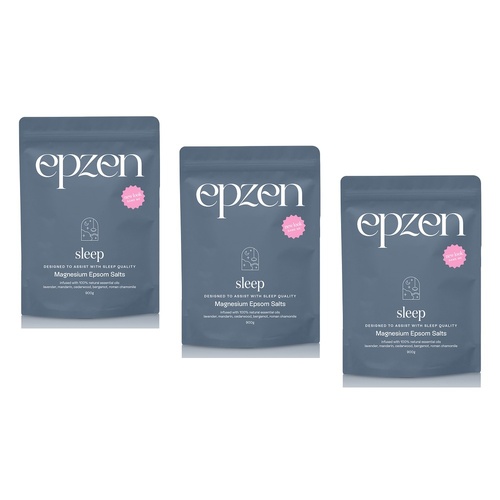 EpZen Magnesium Bath Crystals Sleep 900g Pack of 3