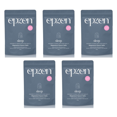EpZen Magnesium Bath Crystals Sleep 900g Pack of 5