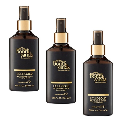 Bondi Sands Liquid Gold Self Tanning Oil 150mL Pack of 3