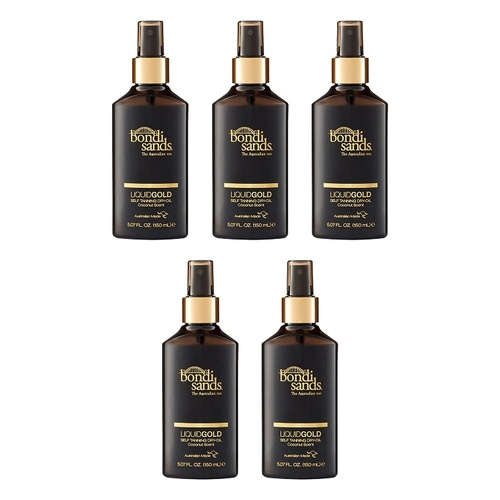 Bondi Sands Liquid Gold Self Tanning Oil 150mL Pack of 5