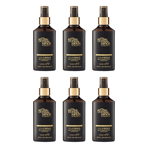 Bondi Sands Liquid Gold Self Tanning Oil 150mL Pack of 6