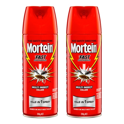 Mortein Fast Knockdown Aerosol Multi Insect Killer 200g Pack of 2