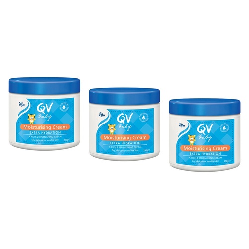 Ego QV Baby Moisturising Cream 250g Pack of 3