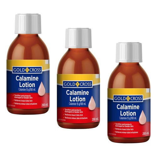 GOLDX Calamine Lotion 200mL Pack of 3