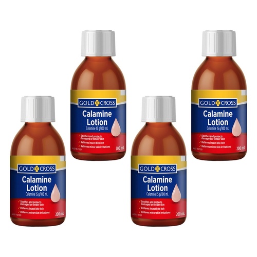 GOLDX Calamine Lotion 200mL Pack of 4