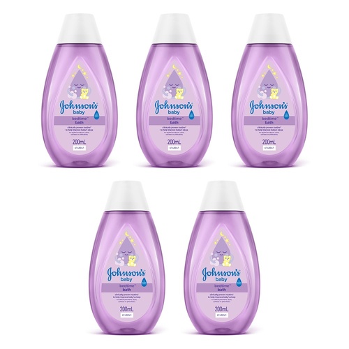 Johnson's Baby Bedtime Bath 200mL Pack of 5