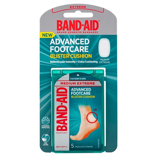 Band-Aid Advanced Footcare Blister Cushion Medium Extreme 5 Pack