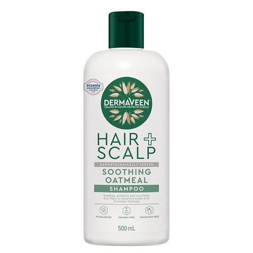 DermaVeen Oatmeal Shampoo for Dry, Flaky or Sensitive Scalps 500mL
