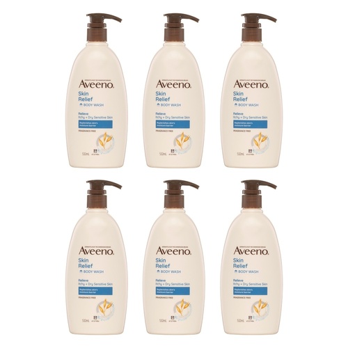 Aveeno Skin Relief Body Wash 532mL Pack of 6