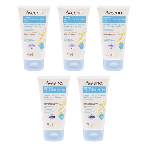 Aveeno Dermexa Body Balm for Sensitive, Eczema Prone Skin 75mL Pack of 5