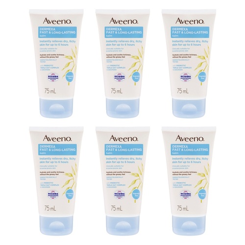 Aveeno Dermexa Body Balm for Sensitive, Eczema Prone Skin 75mL Pack of 6
