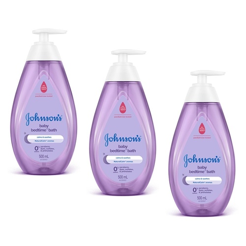 Johnson's Baby Bedtime Bath 500mL Pack of 3
