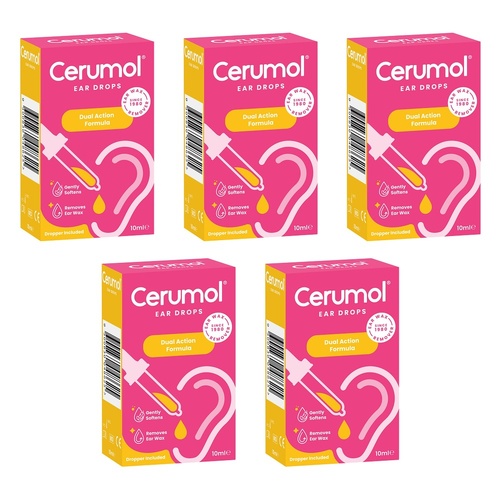 Cermol Ear Drops 10mL Pack of 5