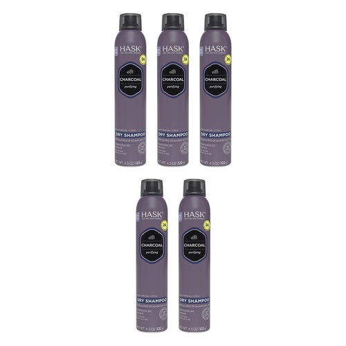 Hask Charcoal Purifying Dry Shampoo 122g Pack of 5