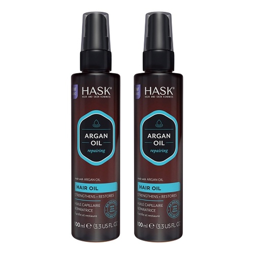 HASK Argan Oil Repairing Hair Oil 100mL Pack of 2