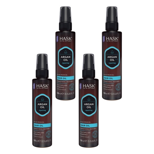 HASK Argan Oil Repairing Hair Oil 100mL Pack of 4