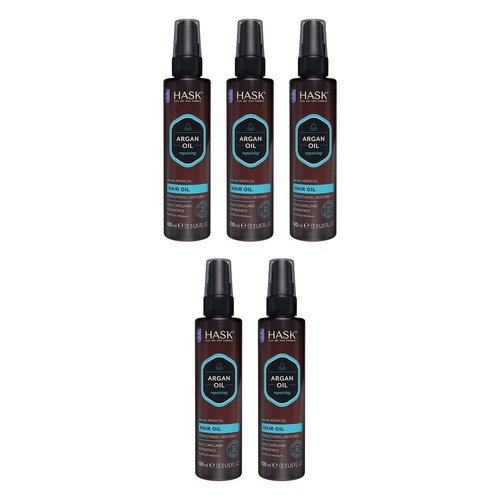 HASK Argan Oil Repairing Hair Oil 100mL Pack of 5