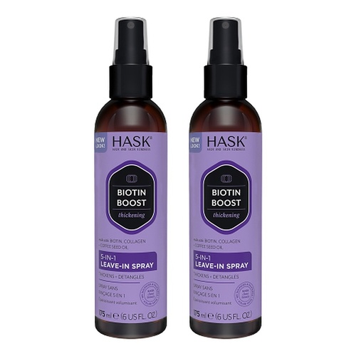 HASK Biotin Boost Thickening 5-in-1 Leave-In Spray 175mL Pack of 2