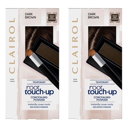 Clairol Root Touch-Up Concealing Powder Dark Brown 2.1g Pack of 2