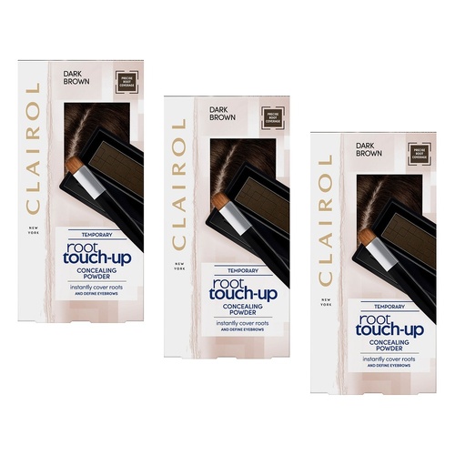 Clairol Root Touch-Up Concealing Powder Dark Brown 2.1g Pack of 3