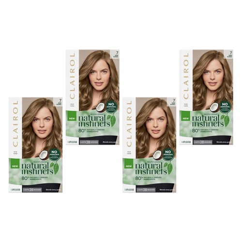 Clairol Natural Instincts 7 Dark Blonde Pack of 4