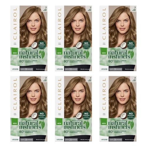 Clairol Natural Instincts 7 Dark Blonde Pack of 6